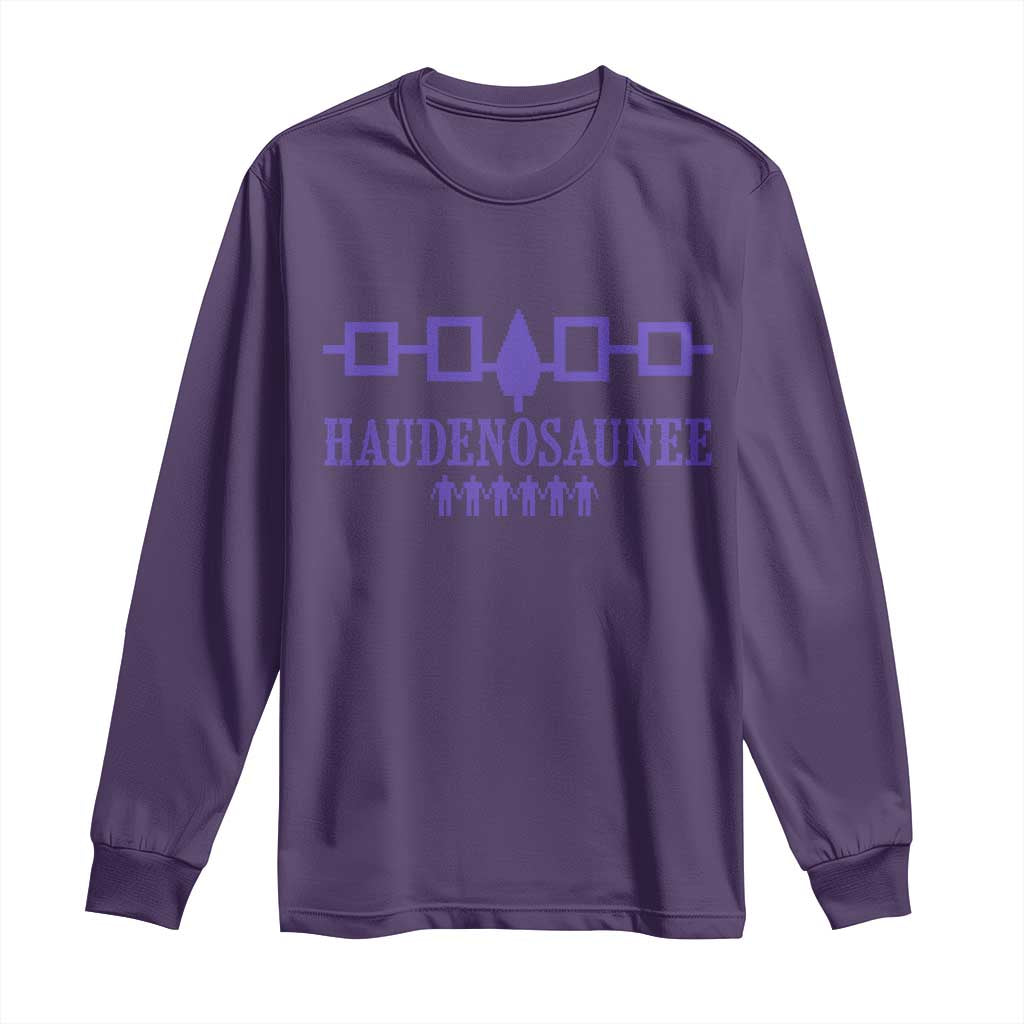 Native American Haudenosaunee Iroquois Nation Flag Long Sleeve Shirt TS11 Purple Print Your Wear