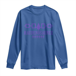Native American Haudenosaunee Iroquois Nation Flag Long Sleeve Shirt TS11 Royal Blue Print Your Wear