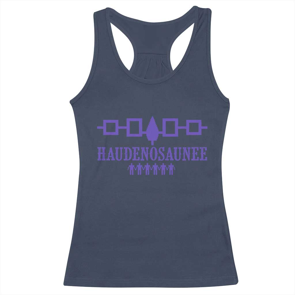 Native American Haudenosaunee Iroquois Nation Flag Racerback Tank Top TS11 Navy Print Your Wear