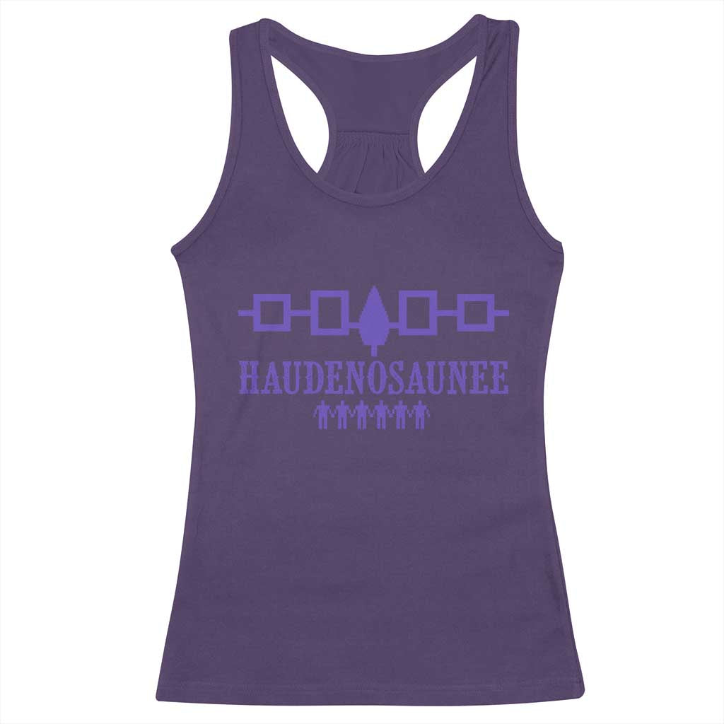 Native American Haudenosaunee Iroquois Nation Flag Racerback Tank Top TS11 Purple Print Your Wear
