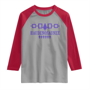 Native American Haudenosaunee Iroquois Nation Flag Raglan Shirt TS11 Sport Gray Red Print Your Wear