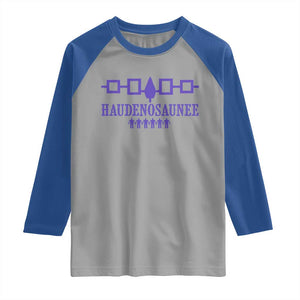 Native American Haudenosaunee Iroquois Nation Flag Raglan Shirt TS11 Sport Gray Royal Print Your Wear