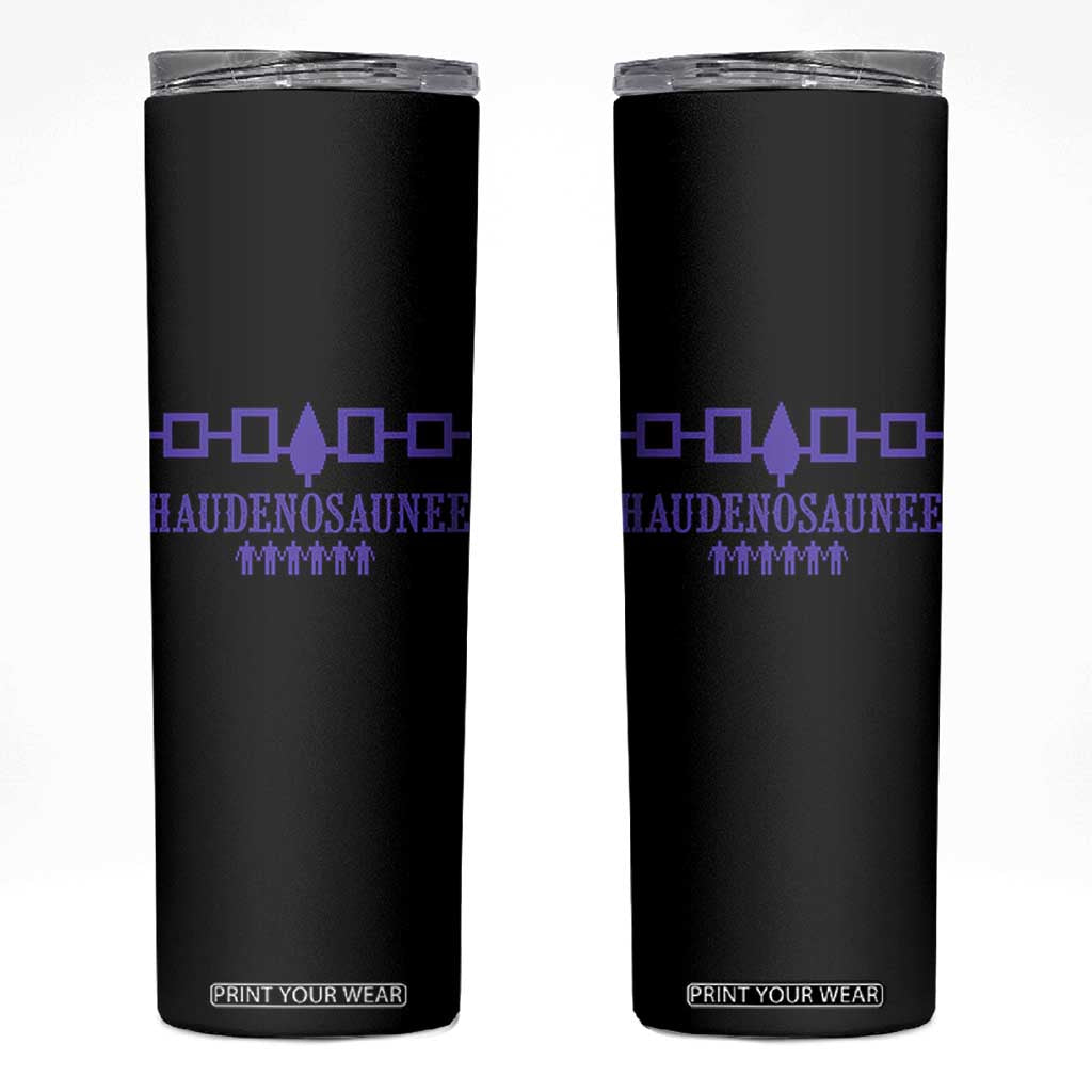 Native American Haudenosaunee Iroquois Nation Flag Skinny Tumbler TS11 Black Print Your Wear