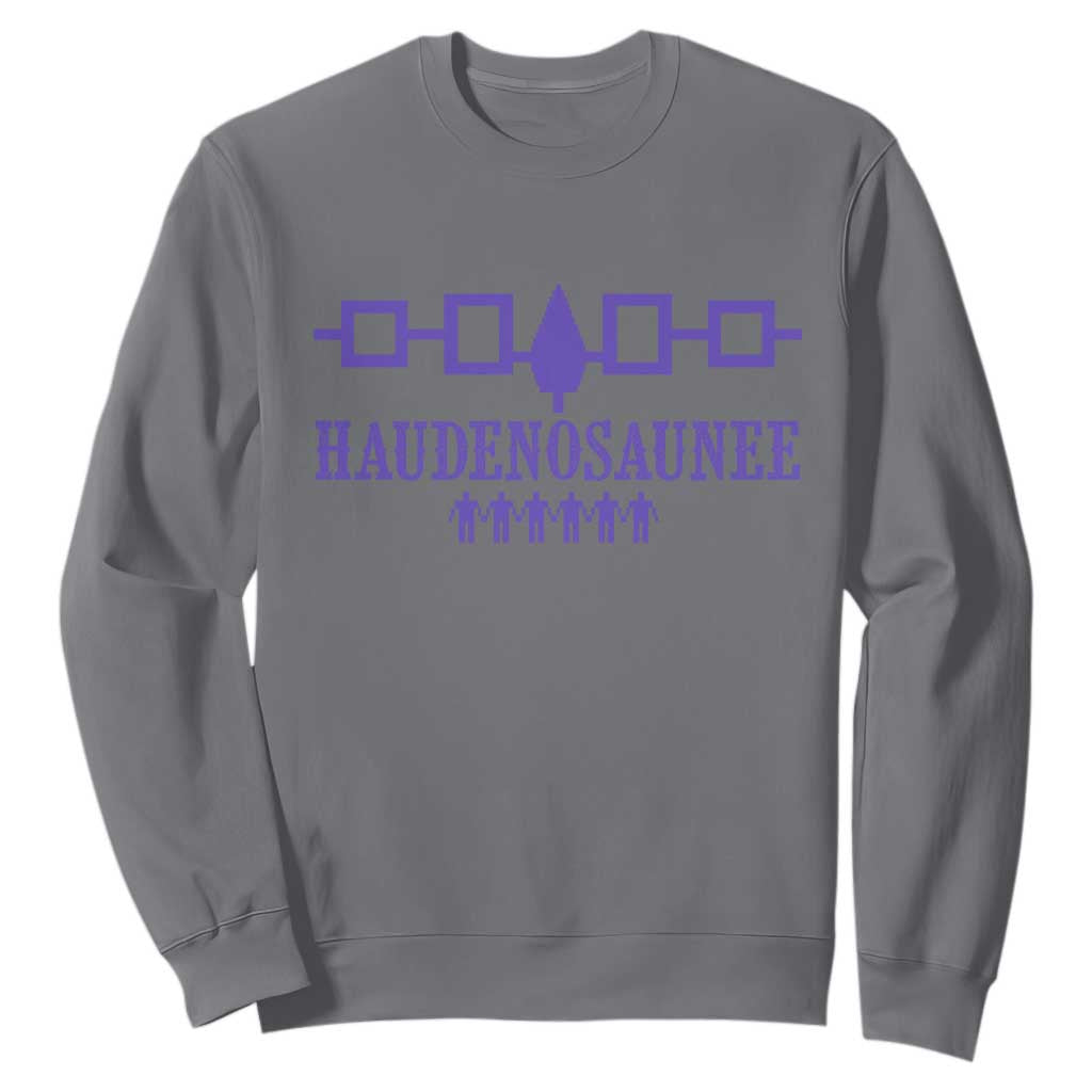 Native American Haudenosaunee Iroquois Nation Flag Sweatshirt TS11 Charcoal Print Your Wear