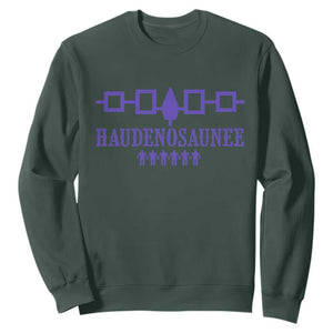 Native American Haudenosaunee Iroquois Nation Flag Sweatshirt TS11 Dark Forest Green Print Your Wear