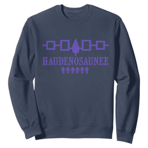 Native American Haudenosaunee Iroquois Nation Flag Sweatshirt TS11 Navy Print Your Wear