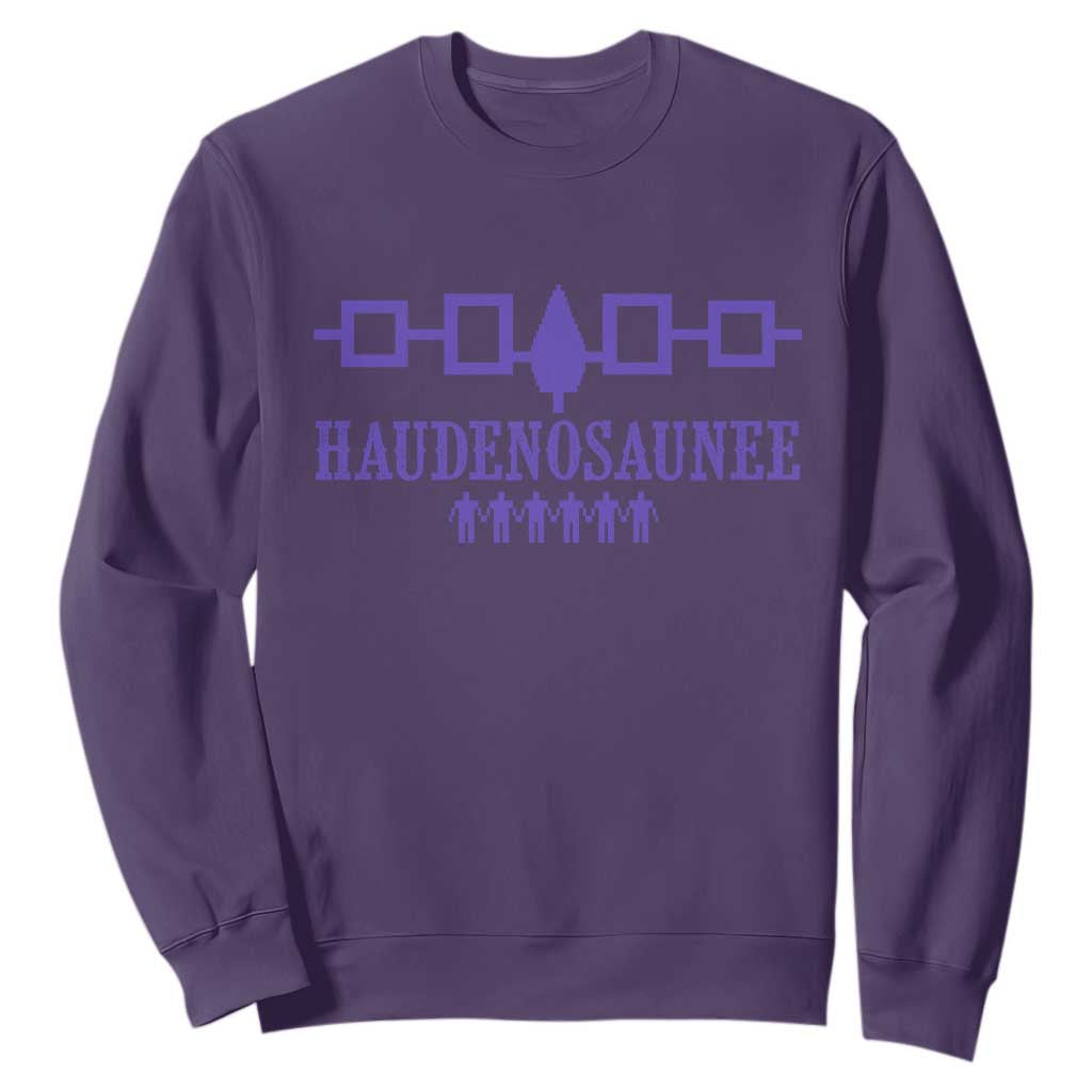 Native American Haudenosaunee Iroquois Nation Flag Sweatshirt TS11 Purple Print Your Wear