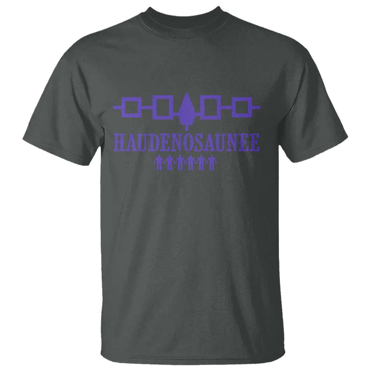 Native American Haudenosaunee Iroquois Nation Flag T Shirt TS11 Dark Heather Print Your Wear