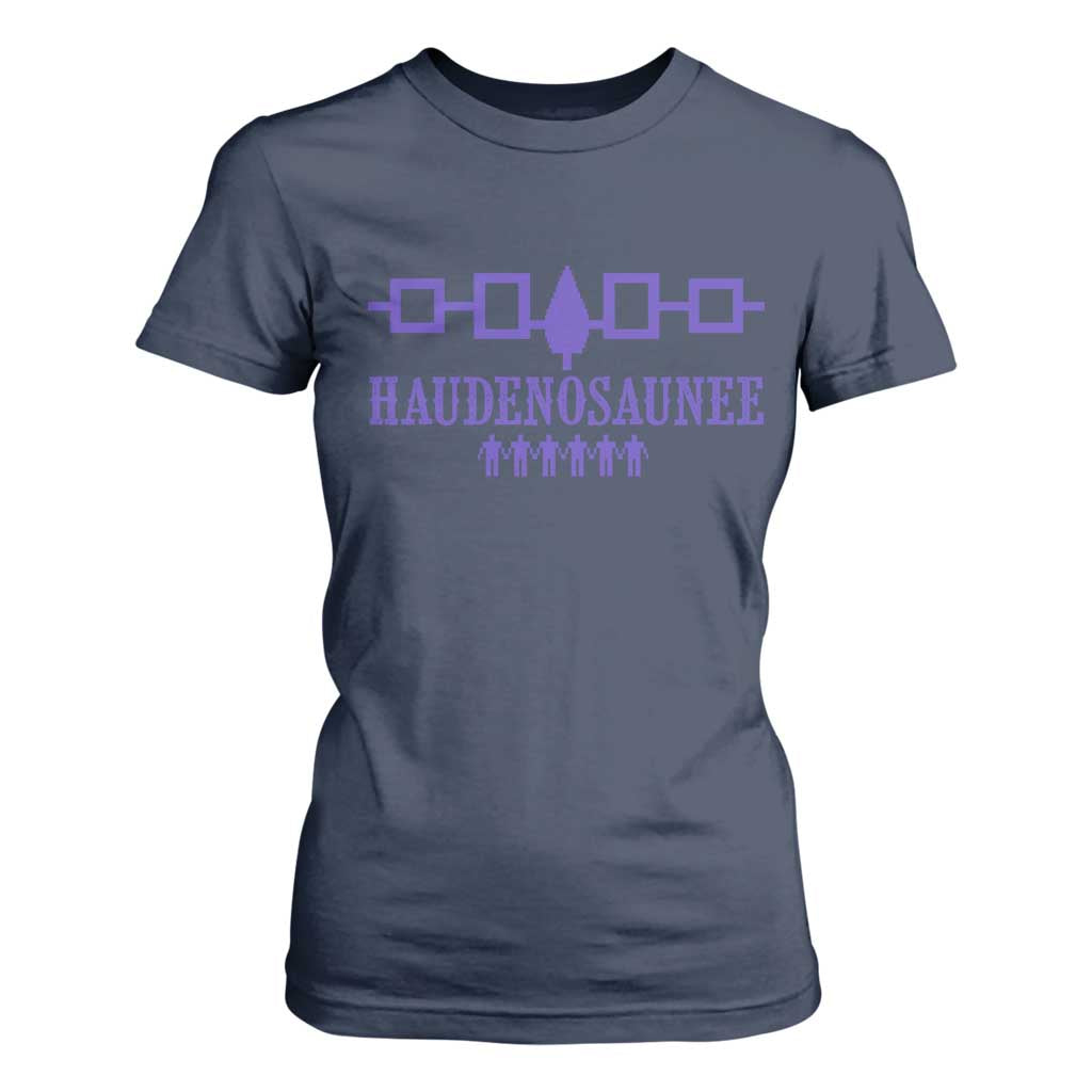 Native American Haudenosaunee Iroquois Nation Flag T Shirt For Women TS11 Navy Print Your Wear