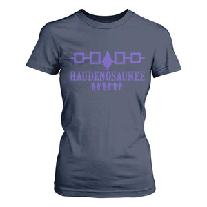 Native American Haudenosaunee Iroquois Nation Flag T Shirt For Women TS11 Navy Print Your Wear