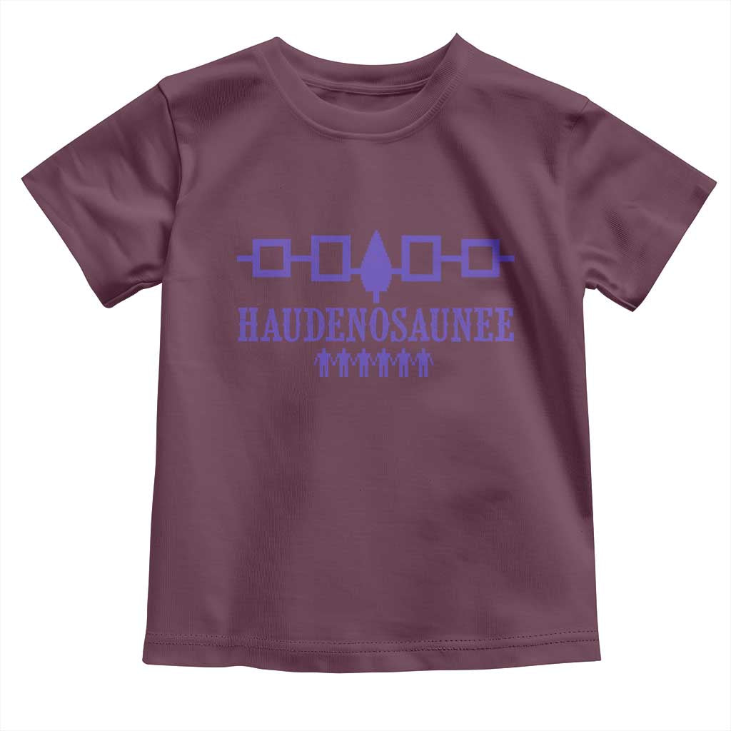 Native American Haudenosaunee Iroquois Nation Flag Toddler T Shirt TS11 Maroon Print Your Wear