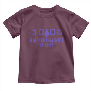 Native American Haudenosaunee Iroquois Nation Flag Toddler T Shirt TS11 Maroon Print Your Wear