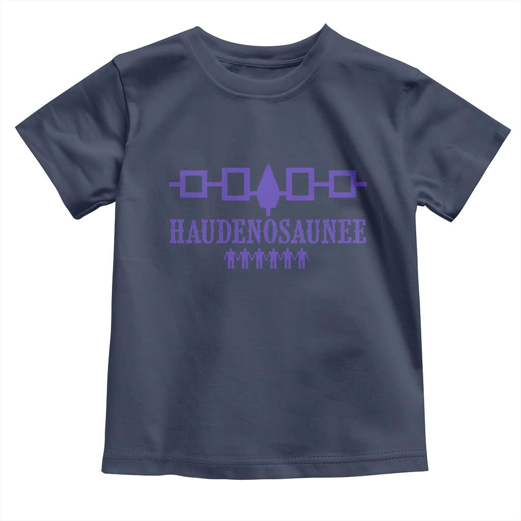 Native American Haudenosaunee Iroquois Nation Flag Toddler T Shirt TS11 Navy Print Your Wear