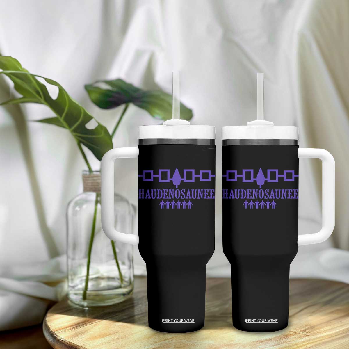 Native American Haudenosaunee Iroquois Nation Flag Tumbler With Handle TS11 Print Your Wear
