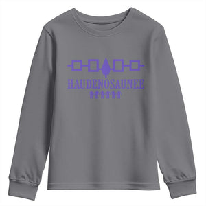 Native American Haudenosaunee Iroquois Nation Flag Youth Sweatshirt TS11 Charcoal Print Your Wear