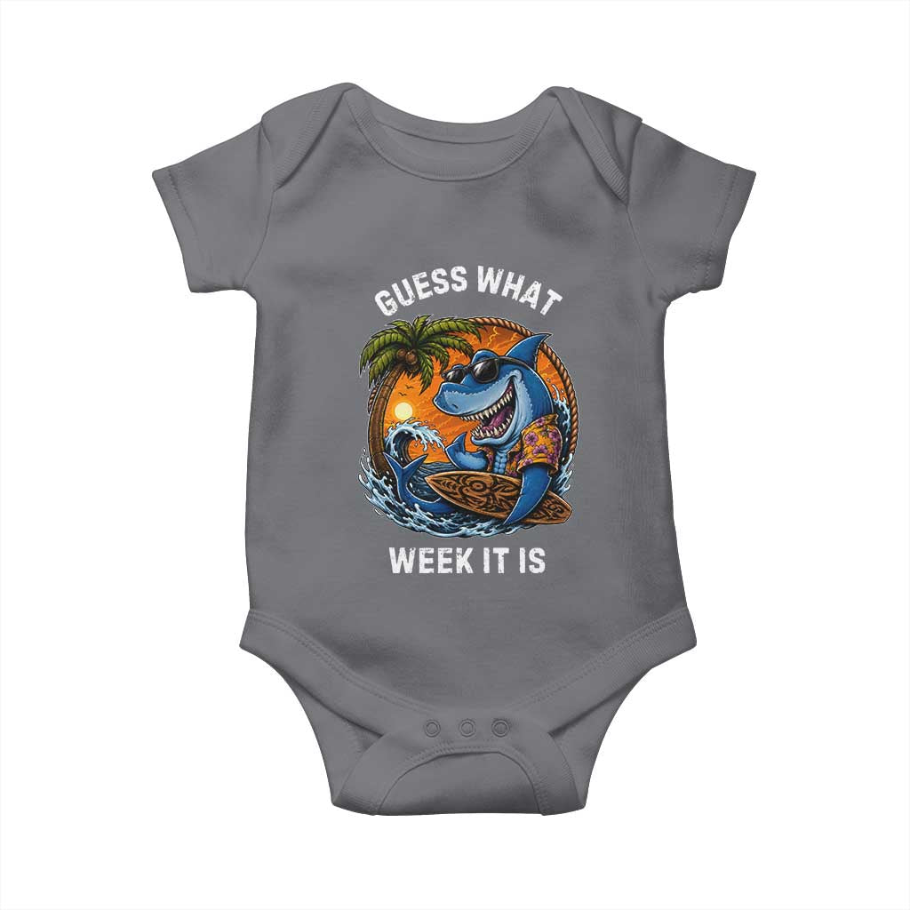 Funny Shark Guess What Week It Is Baby Onesie Shark Awareness Summer Vacation