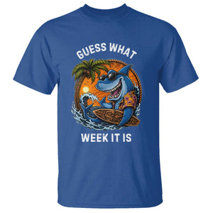 Funny Shark Guess What Week It Is T Shirt Shark Awareness Summer Vacation