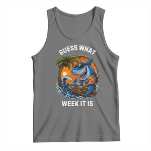 Funny Shark Guess What Week It Is Tank Top Shark Awareness Summer Vacation