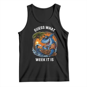 Funny Shark Guess What Week It Is Tank Top Shark Awareness Summer Vacation