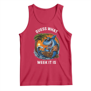 Funny Shark Guess What Week It Is Tank Top Shark Awareness Summer Vacation