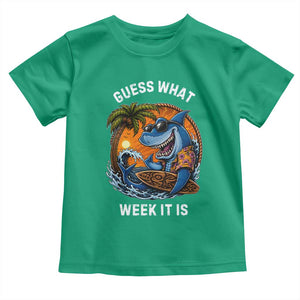 Funny Shark Guess What Week It Is Toddler T Shirt Shark Awareness Summer Vacation