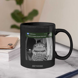 There is Motion at Your Front Door Funny Shark Motion Meme Coffee Mug