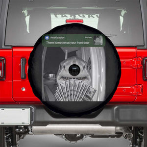 There is Motion at Your Front Door Funny Shark Motion Meme Spare Tire Cover