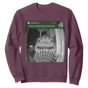 There is Motion at Your Front Door Funny Shark Motion Meme Sweatshirt