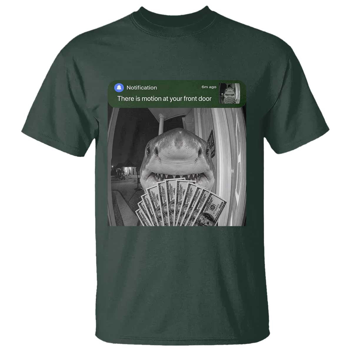There is Motion at Your Front Door Funny Shark Motion Meme T Shirt