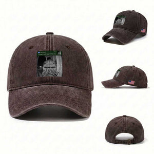 There is Motion at Your Front Door Funny Shark Motion Meme Washed Cotton Baseball Cap