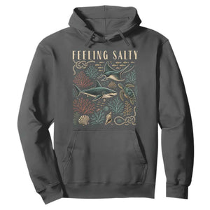 Feeling Salty Shark Lover Vintage Ocean Life Hoodie