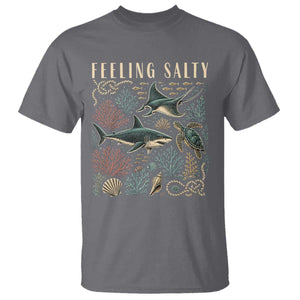 Feeling Salty Shark Lover Vintage Ocean Life T Shirt