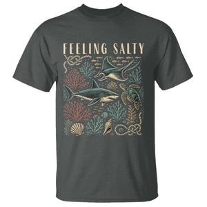 Feeling Salty Shark Lover Vintage Ocean Life T Shirt