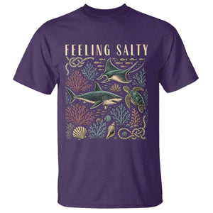 Feeling Salty Shark Lover Vintage Ocean Life T Shirt