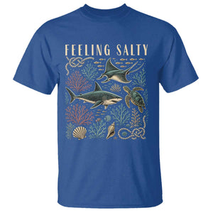 Feeling Salty Shark Lover Vintage Ocean Life T Shirt