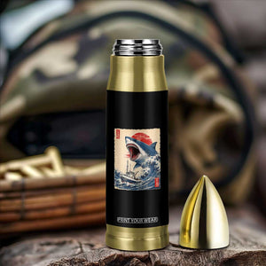 Megalodon Shark Japanese Vintage Graphic Ukiyo e Art Bullet Tumbler