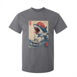 Megalodon Shark Japanese Vintage Graphic Ukiyo e Art T Shirt For Kid