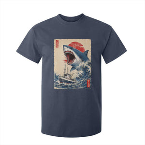 Megalodon Shark Japanese Vintage Graphic Ukiyo e Art T Shirt For Kid