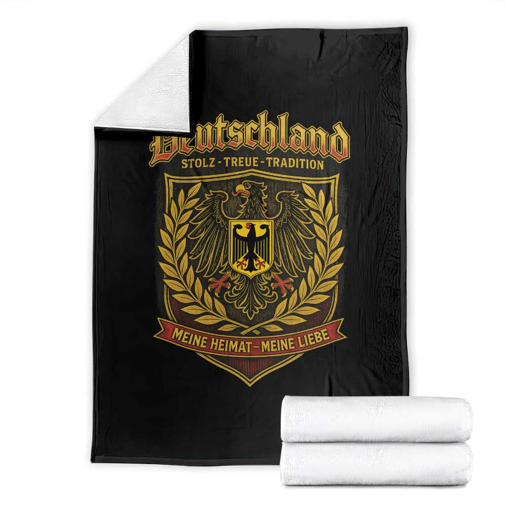 German Heritage Pride Throw Blanket Deutschland Stolz Treue Tradition Meine Heimat Meine Liebe TS11 Black Print Your Wear