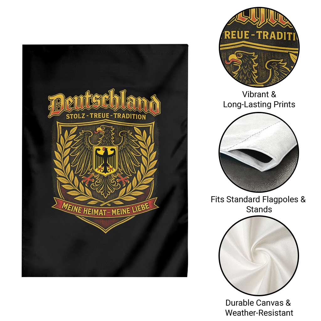 German Heritage Pride Garden Flag Deutschland Stolz Treue Tradition Meine Heimat Meine Liebe TS11 Print Your Wear