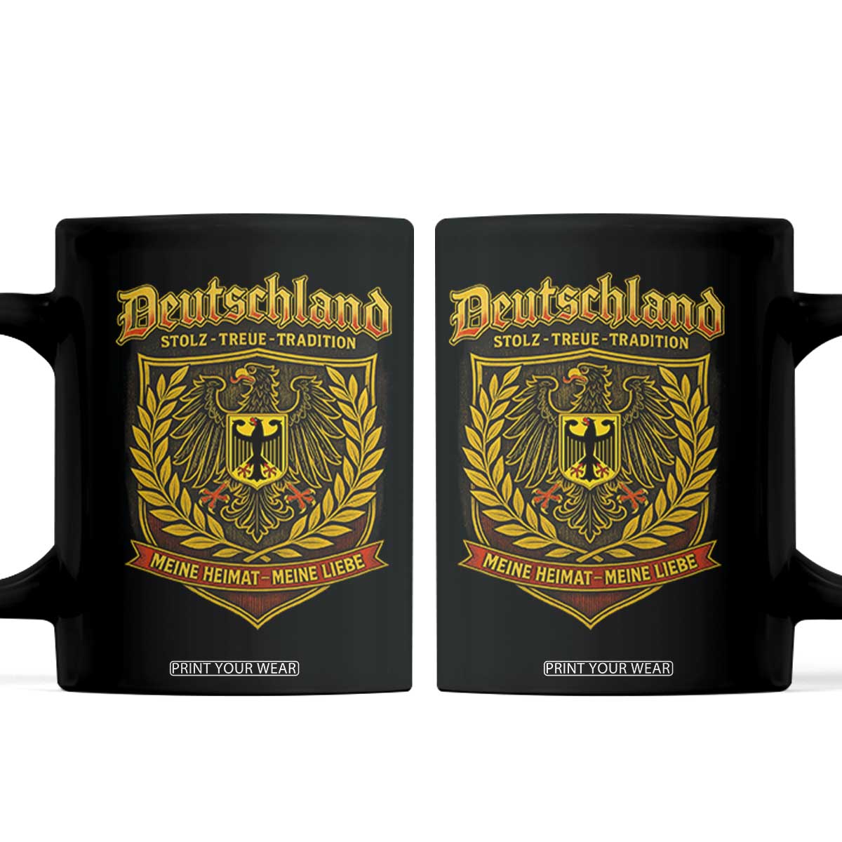 German Heritage Pride Coffee Mug Deutschland Stolz Treue Tradition Meine Heimat Meine Liebe TS11 Black Print Your Wear