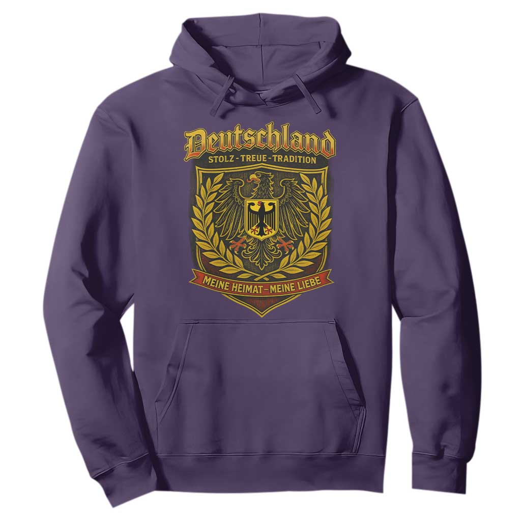 German Heritage Pride Hoodie Deutschland Stolz Treue Tradition Meine Heimat Meine Liebe TS11 Purple Print Your Wear