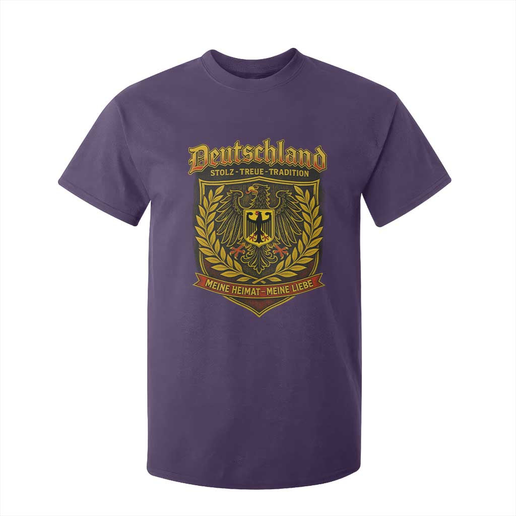 German Heritage Pride T Shirt For Kid Deutschland Stolz Treue Tradition Meine Heimat Meine Liebe TS11 Purple Print Your Wear
