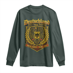 German Heritage Pride Long Sleeve Shirt Deutschland Stolz Treue Tradition Meine Heimat Meine Liebe TS11 Dark Forest Green Print Your Wear