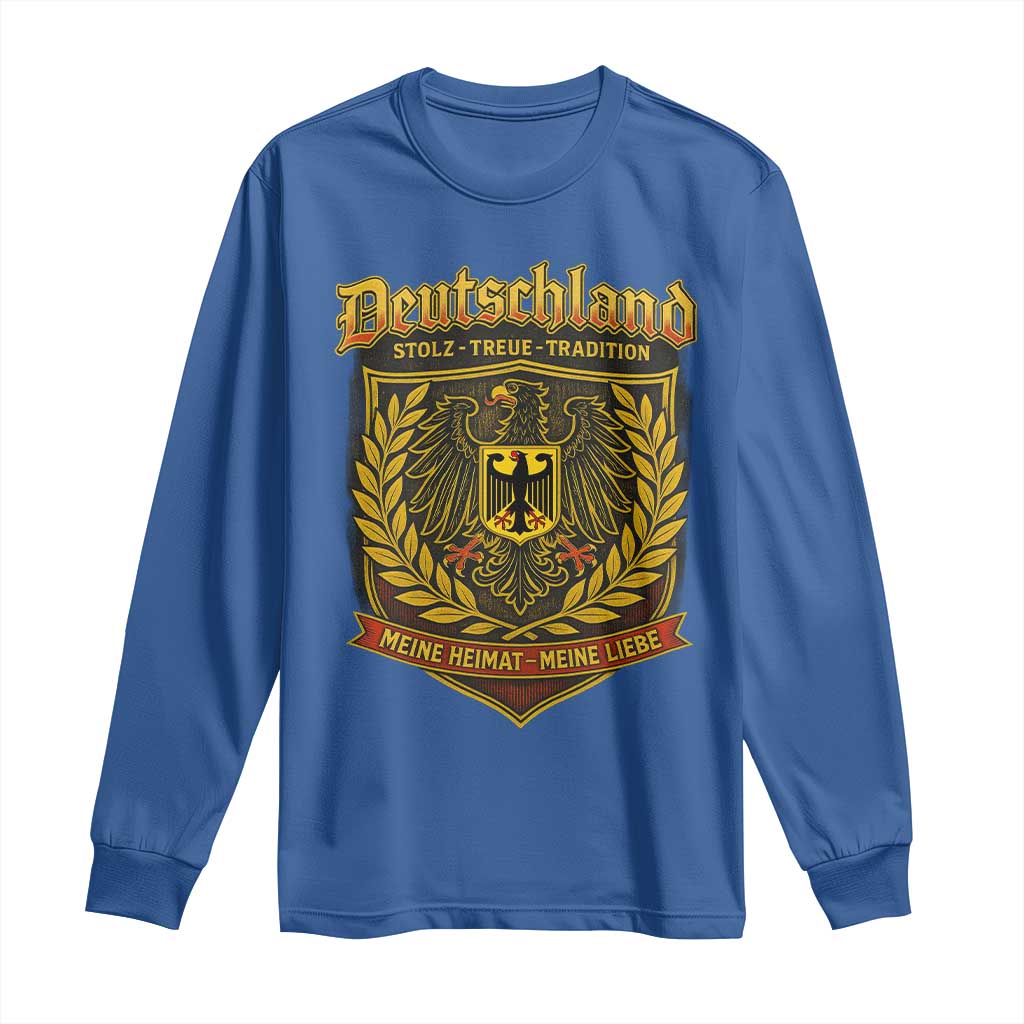 German Heritage Pride Long Sleeve Shirt Deutschland Stolz Treue Tradition Meine Heimat Meine Liebe TS11 Royal Blue Print Your Wear
