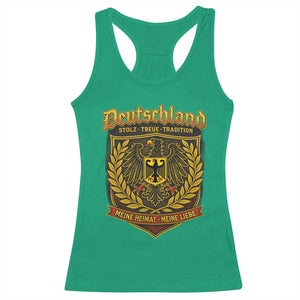 German Heritage Pride Racerback Tank Top Deutschland Stolz Treue Tradition Meine Heimat Meine Liebe TS11 Irish Green Print Your Wear