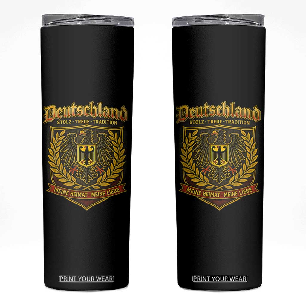 German Heritage Pride Skinny Tumbler Deutschland Stolz Treue Tradition Meine Heimat Meine Liebe TS11 Black Print Your Wear