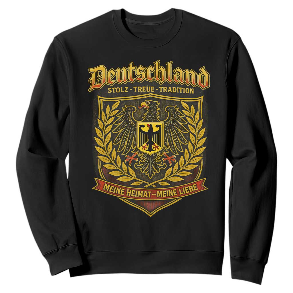German Heritage Pride Sweatshirt Deutschland Stolz Treue Tradition Meine Heimat Meine Liebe TS11 Black Print Your Wear