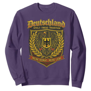 German Heritage Pride Sweatshirt Deutschland Stolz Treue Tradition Meine Heimat Meine Liebe TS11 Purple Print Your Wear