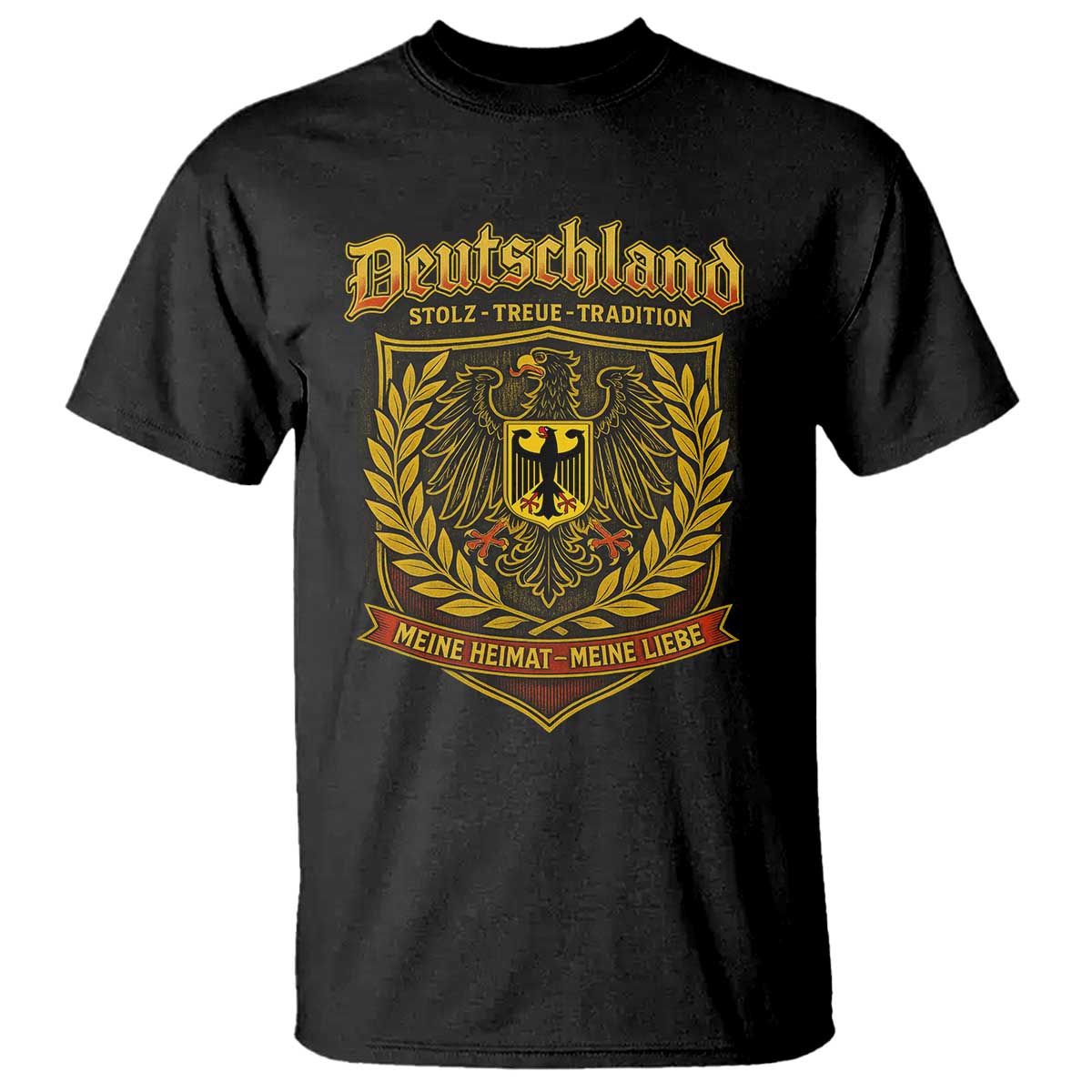German Heritage Pride T Shirt Deutschland Stolz Treue Tradition Meine Heimat Meine Liebe TS11 Black Print Your Wear